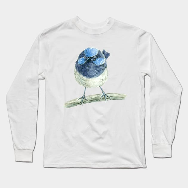 Fairy wren Long Sleeve T-Shirt by katerinamk